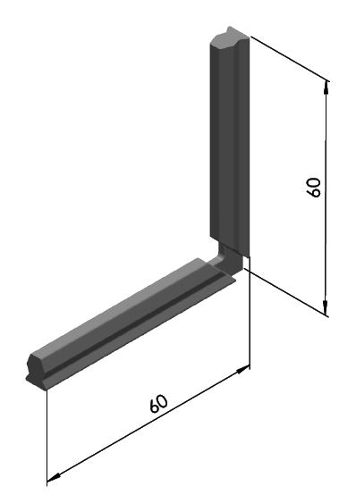 Dichtstück Blendrahmenecke