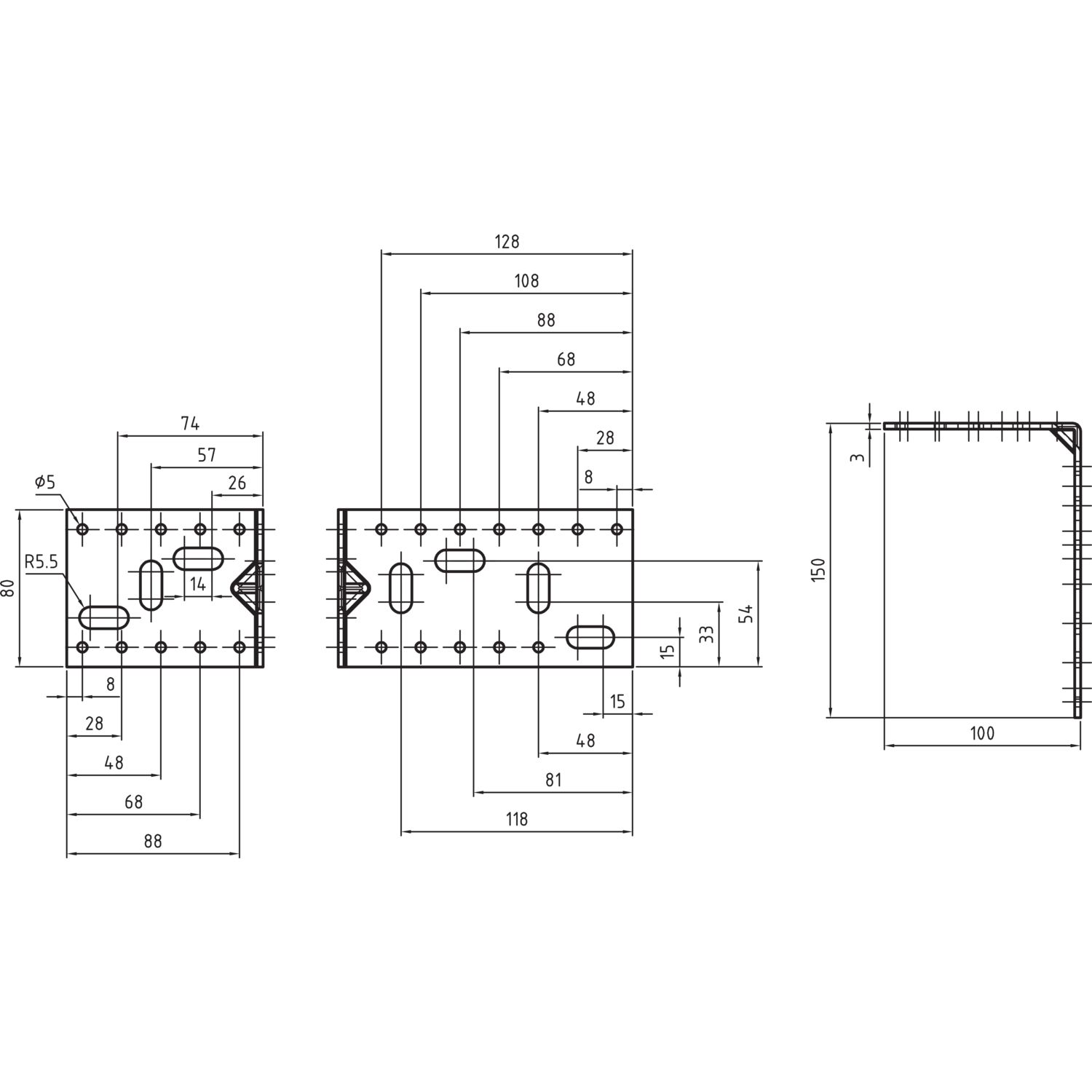 Positionswinkel easy-fix 200 mm verzinkt