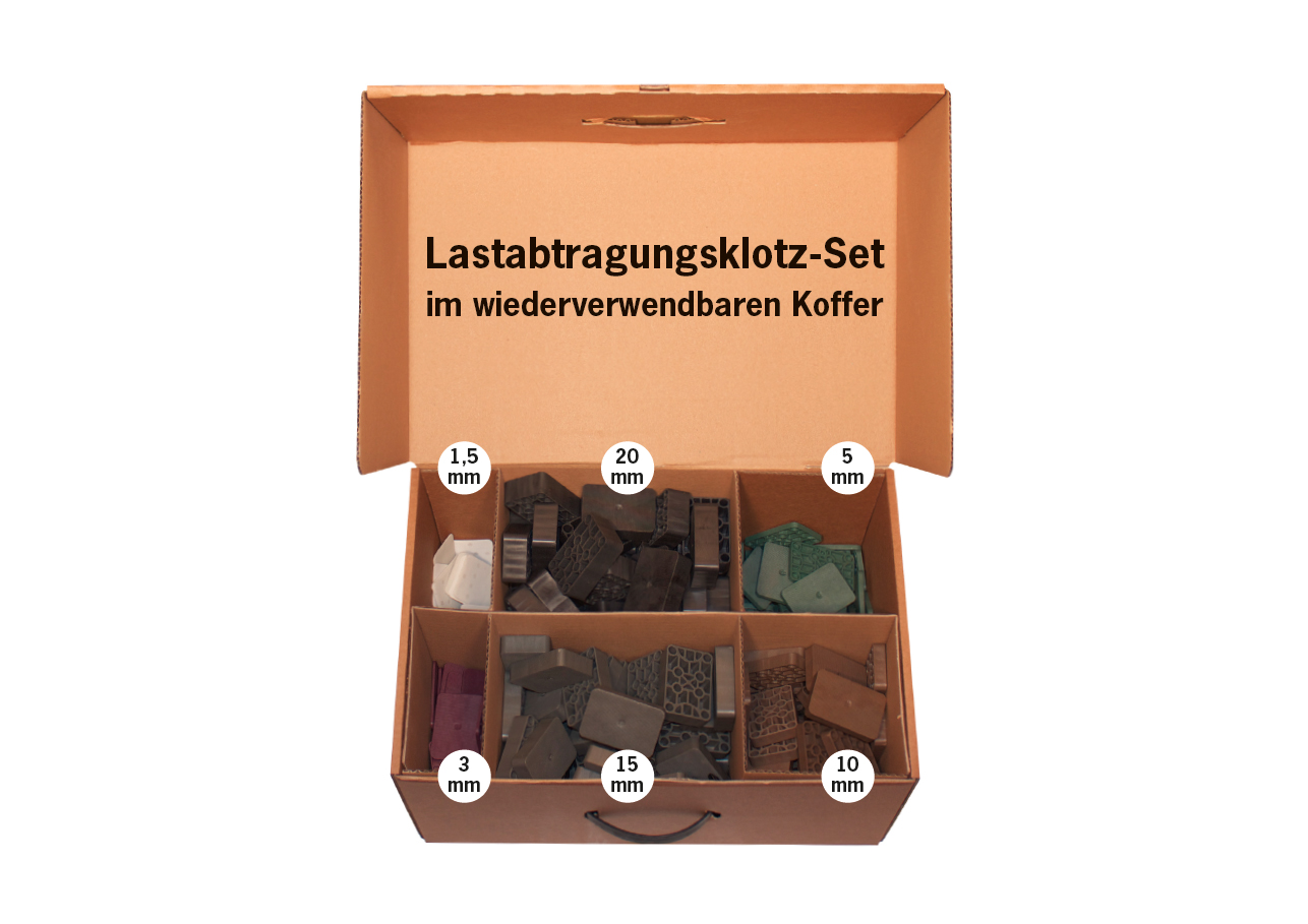 CM Unterlegplatte  40mm Koffer Set