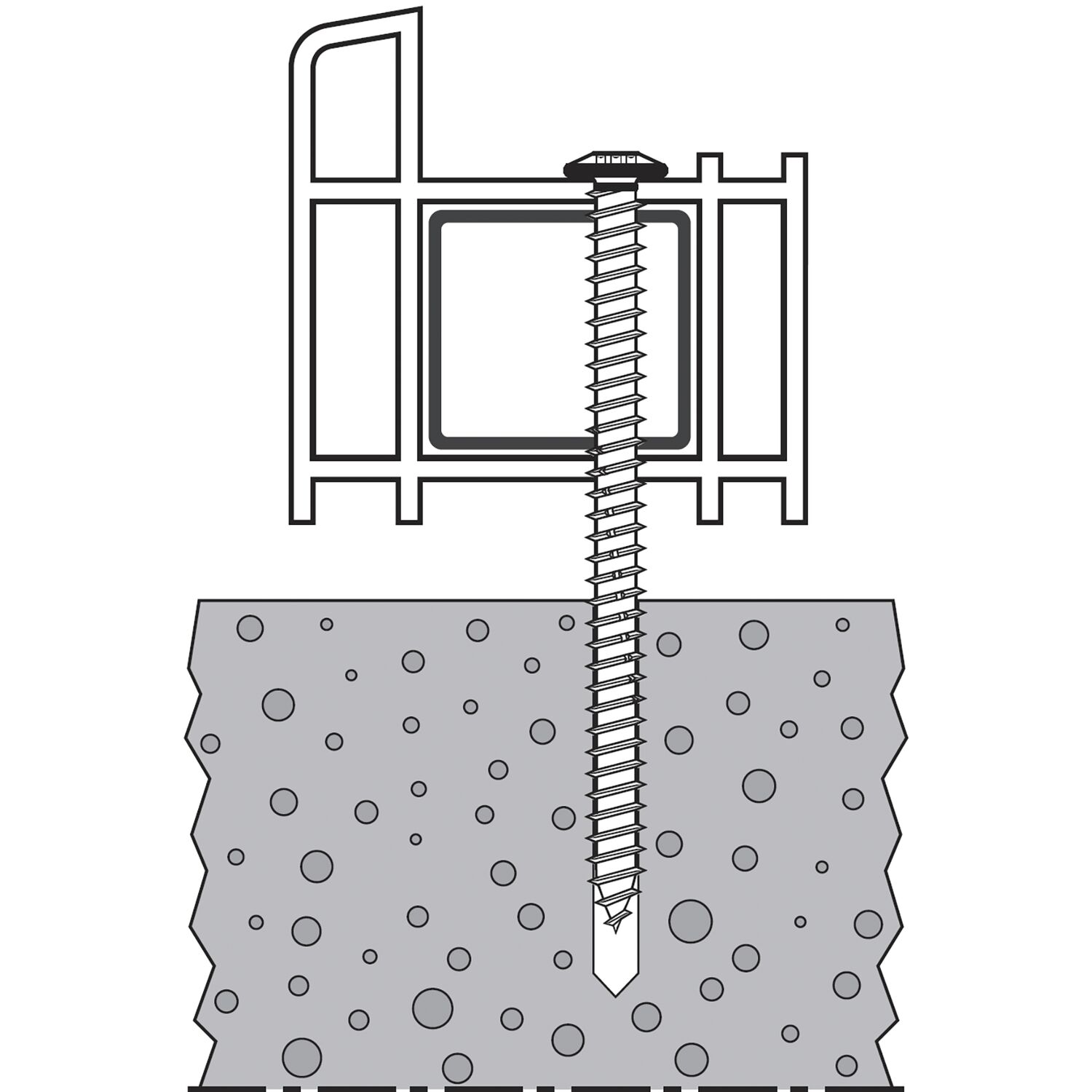 Fenstermontageschraube 7,5 x 62 mm